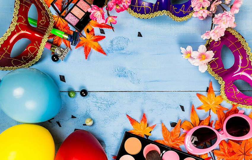 daun, bunga, gaya, riasan, bayangan, Topeng, karnaval untuk , bagian стиль Wallpaper HD