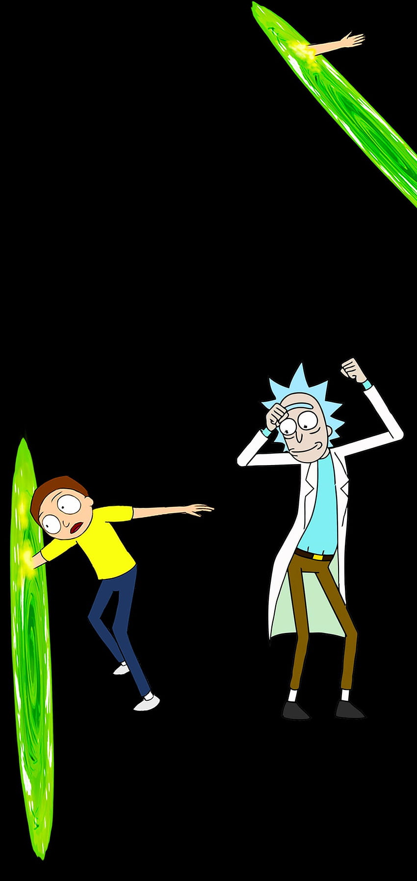 Morty Reaches Through A Portal Galaxy S10 Hole Punch, Rick and Morty Portal HD phone wallpaper