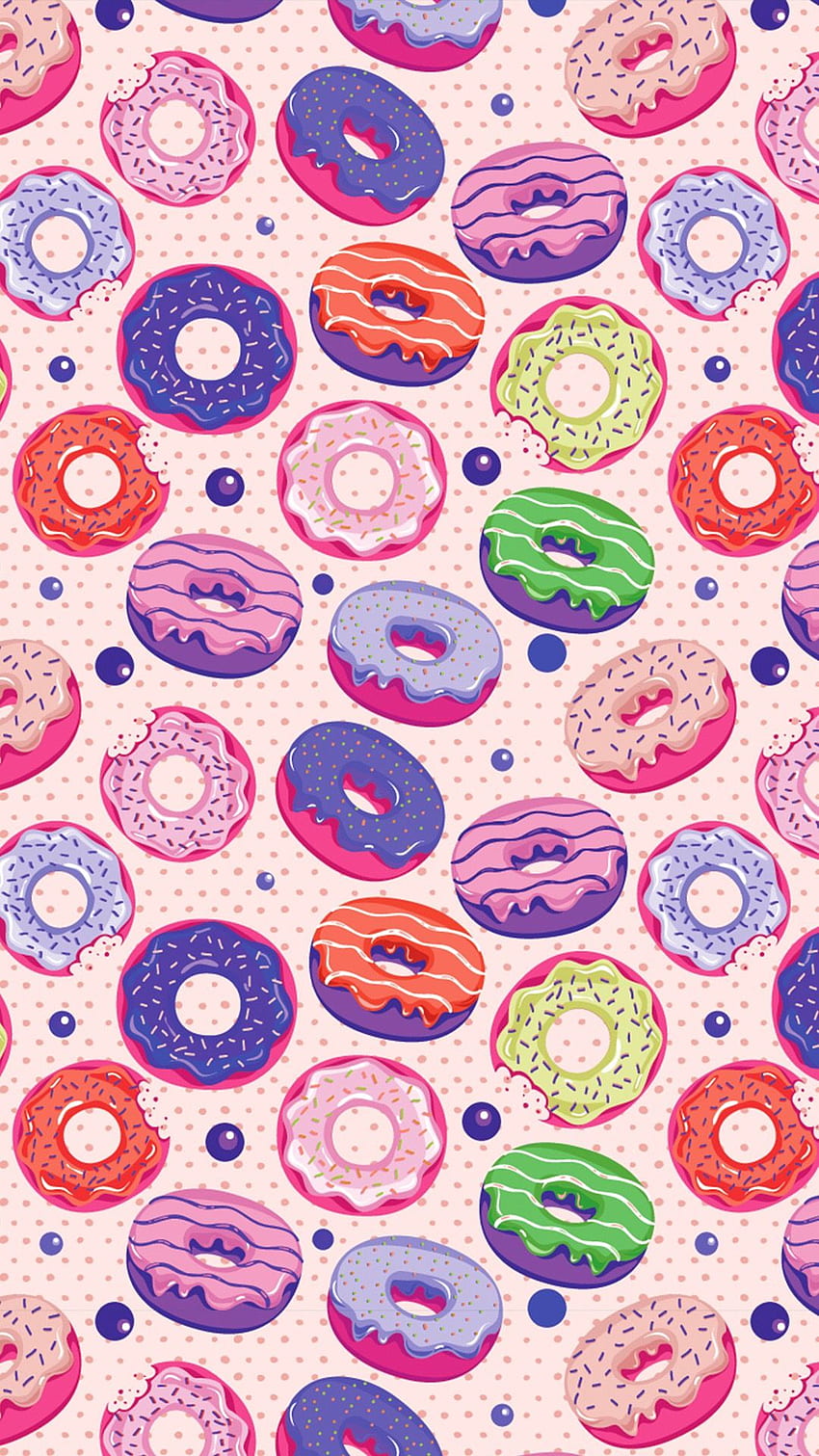Donuts Vintage flowers Kawaii Cellphone [] for your , Mobile & Tablet. Explore Donut . Odd Future Donut, Donut Pattern HD phone wallpaper