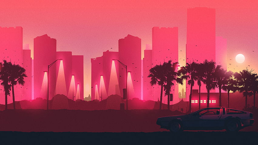 Miami Nights, Miami Pink HD wallpaper