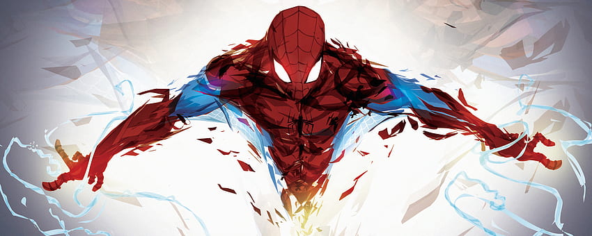 Shattered art, super-herói, 2019 Spiderman , , Dual Wide, Wide 21:9, Widescreen, Dual Spider Man papel de parede HD
