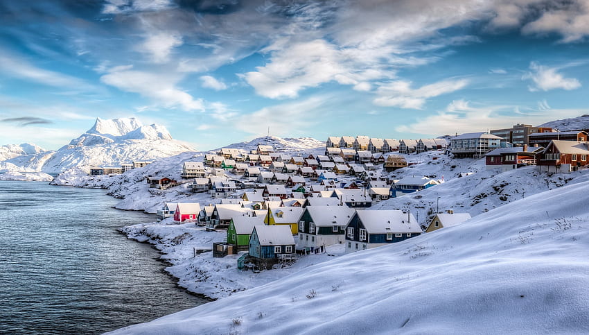 L'hiver au Groenland, Hiver, Nature, Groenland, neige Fond d'écran HD