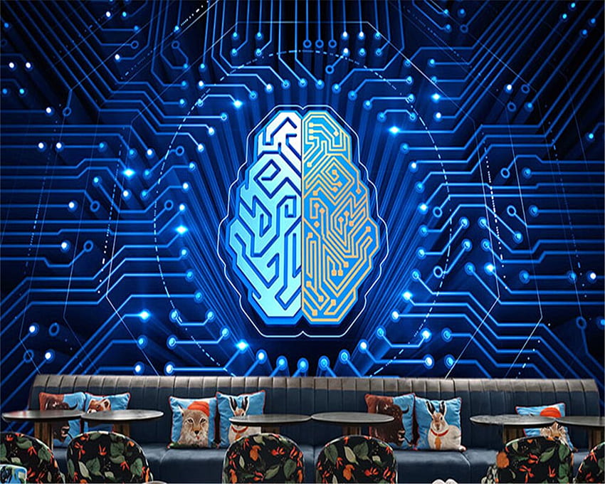 Beibehang Creative 3D Technology Circuit Board Wall Cloth Internet Cafe Office Front Desk Background Personalised – Big Promo AAC. Goteborgsaventyrscenter, Internetcafe-Simulator HD-Hintergrundbild