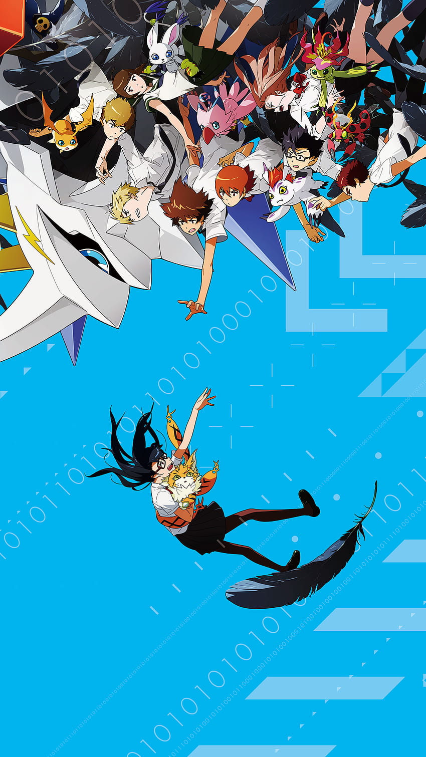 Does anyone have this without words for a phone lock screen, Digimon HD phone wallpaper