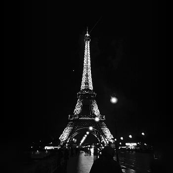 : black and white, graphy, glass, eiffel tower, paris, france ...