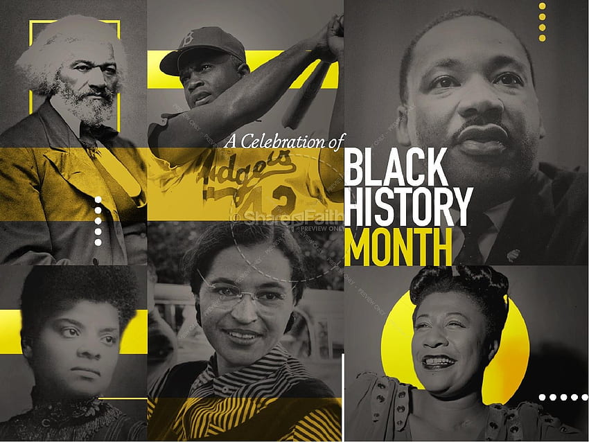 Black History Celebration Predigt Powerpoint - Celebrate Black History Month Slide - & Background HD-Hintergrundbild