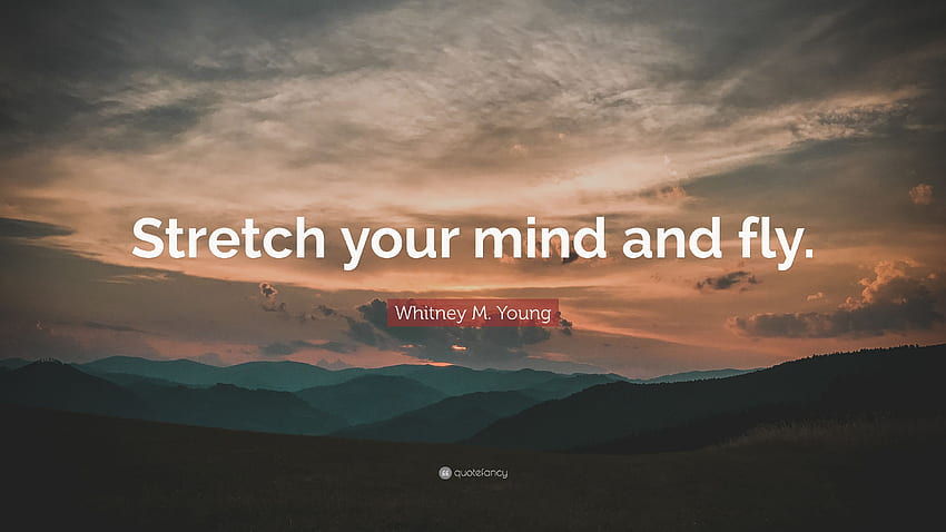 Whitney M. Young Quote: “Stretch your mind and fly.” 10 HD wallpaper