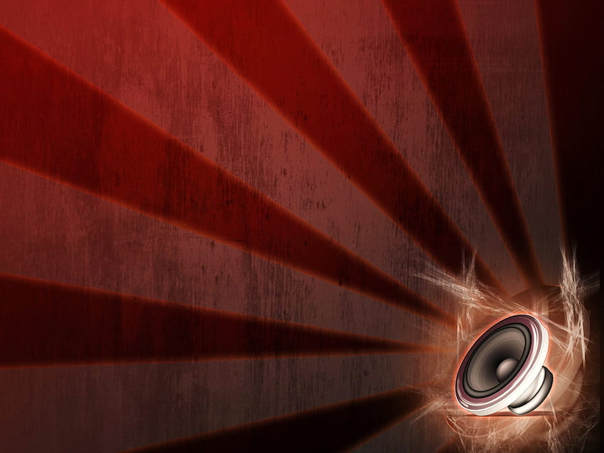 Speaker Vector, music, abstract, awesome, speaker, red, cool, vector HD wallpaper
