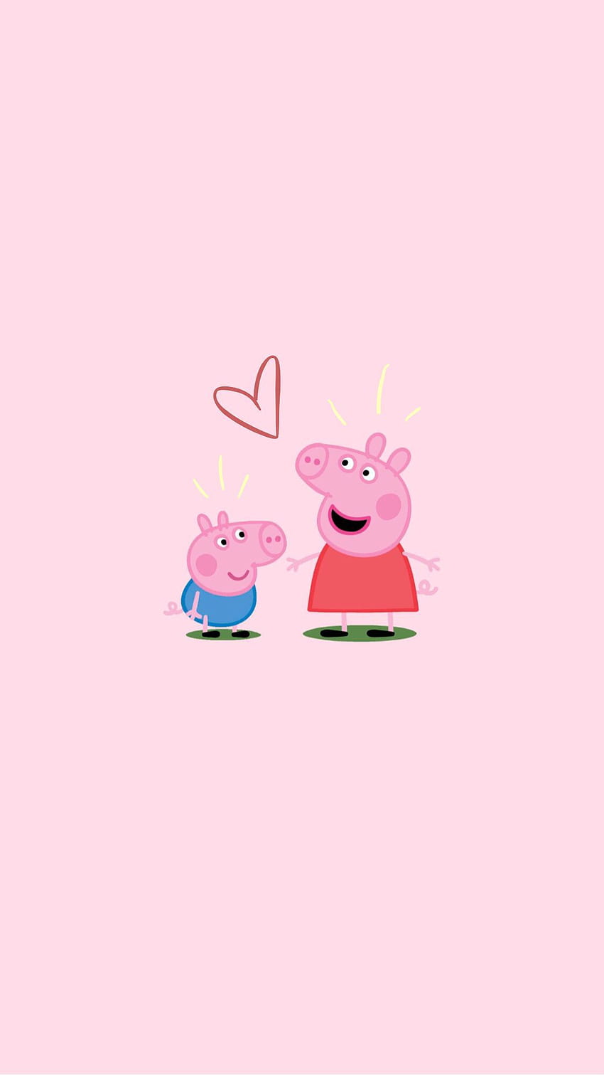 Peppa and george pig, peppa pig, george pig, pig brothers, cartoon HD phone wallpaper