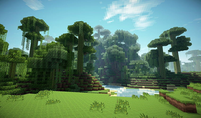Selva do Minecraft papel de parede HD