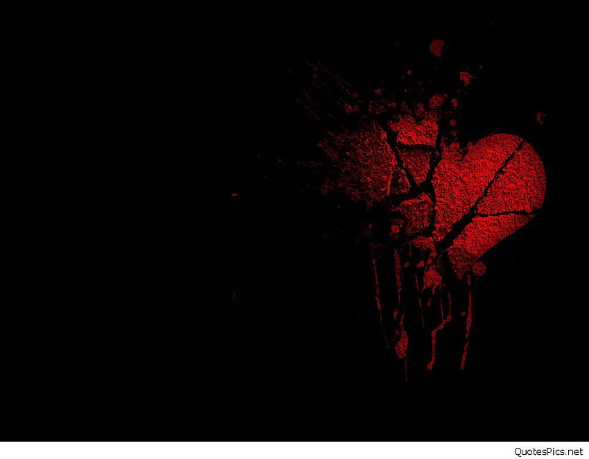 Gebrochenes Herz, gebrochenes Herz schwarz HD-Hintergrundbild