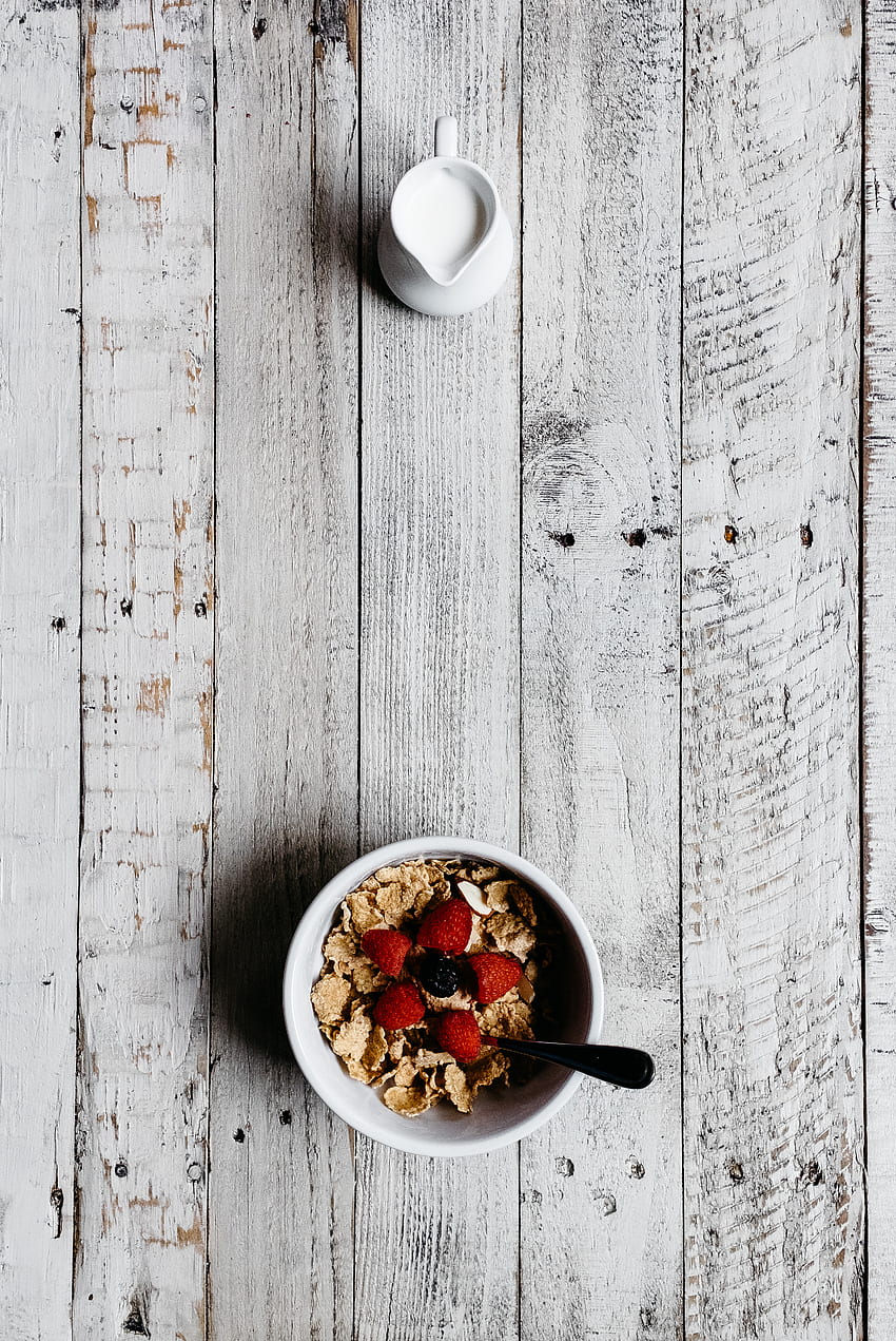 Food, Berries, Table, Breakfast, Milk, Flakes HD phone wallpaper