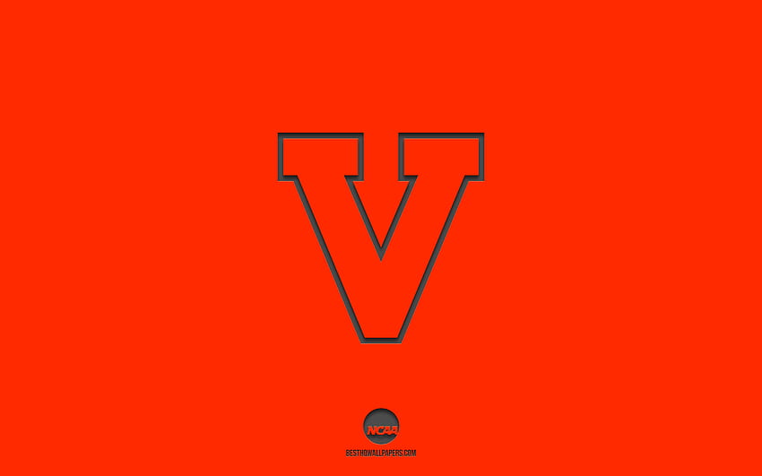 Virginia Cavaliers, พื้นหลังสีส้ม, ทีมอเมริกันฟุตบอล, สัญลักษณ์ Virginia Cavaliers, NCAA, เวอร์จิเนีย, สหรัฐอเมริกา, อเมริกันฟุตบอล, โลโก้ Virginia Cavaliers วอลล์เปเปอร์ HD