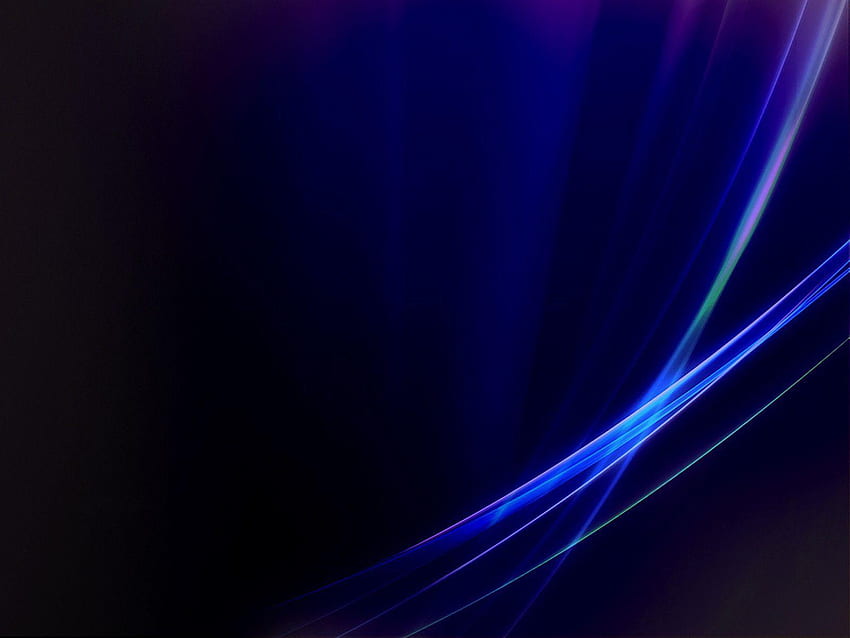 Neonowe niebieskie tło, czarna neonowa bryła Tapeta HD