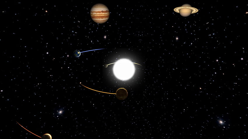 Moving Solar System, Cute Solar System HD wallpaper