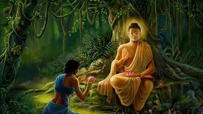 Buddyjski -, Buddyjski tło na nietoperzu, Budda medytacji Tapeta HD