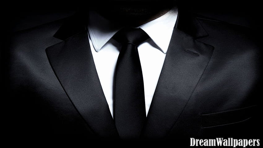 양복과 넥타이, 검은 양복 HD 월페이퍼