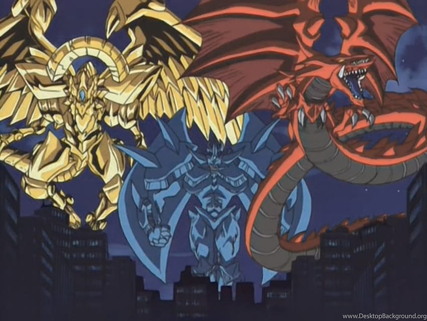 Egyptian Gods(Yu Gi Oh) Vs Trio Of Creation(Pokemon) Battles. Background HD wallpaper