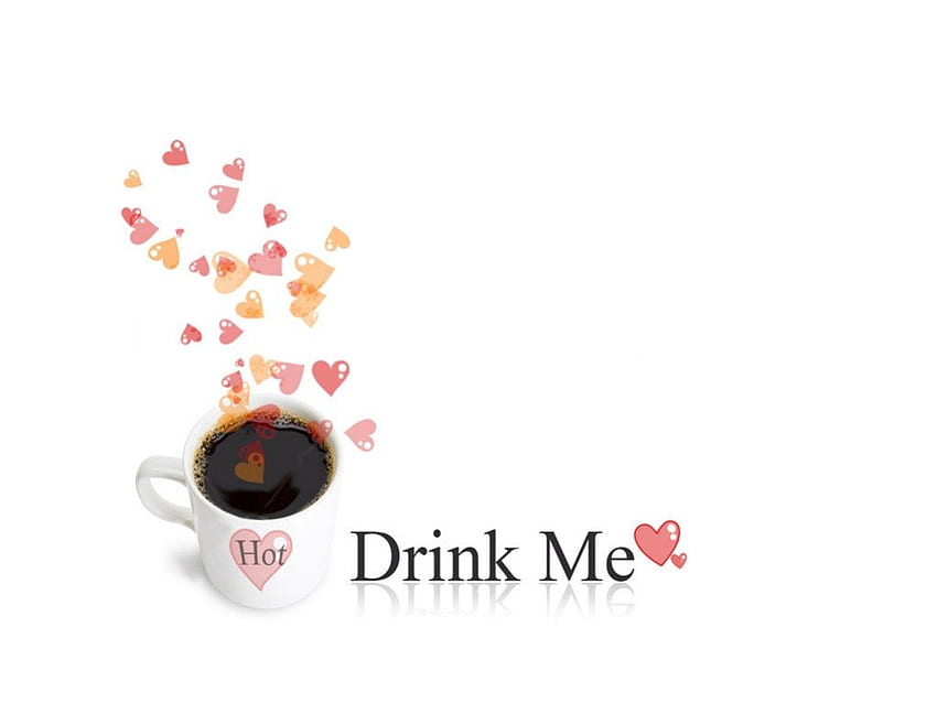 CUP OF STEAMING LOVE, romance, drinks, food, warmth, refreshment, love, coffee, hearts, steam HD wallpaper