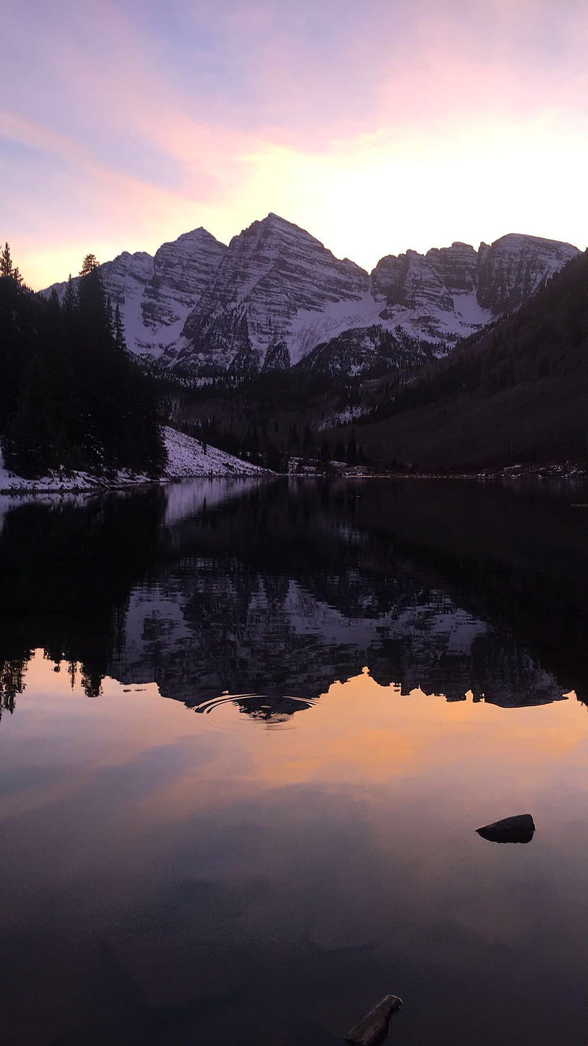 The view from Aspen Colorado last night at sunset HD phone wallpaper