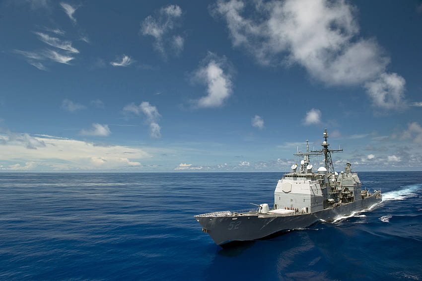 navy, Ship, USS Bunker Hill, Ticonderoga class, Destroyer / and Mobile & HD wallpaper