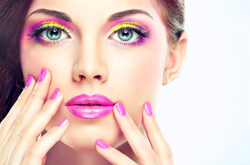 :), pink, lady, model, make up, Sonyazhuravetc HD wallpaper