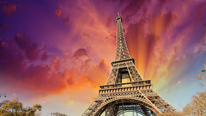 Eiffelturm voll HD-Hintergrundbild