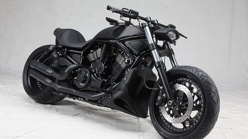 Harley Davidson Fabulous Black Bike New, Bike Black and White HD wallpaper