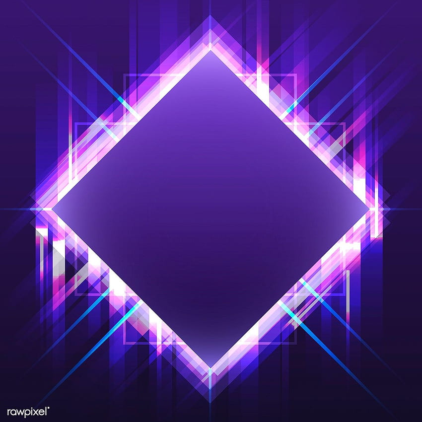 premium vector of Blank violet square neon signboard vector 535210. Poster background design, Background design, Neon, Square Purple HD phone wallpaper