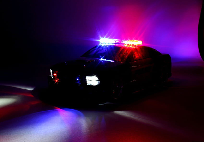 Luci per auto della polizia, luci di emergenza Sfondo HD