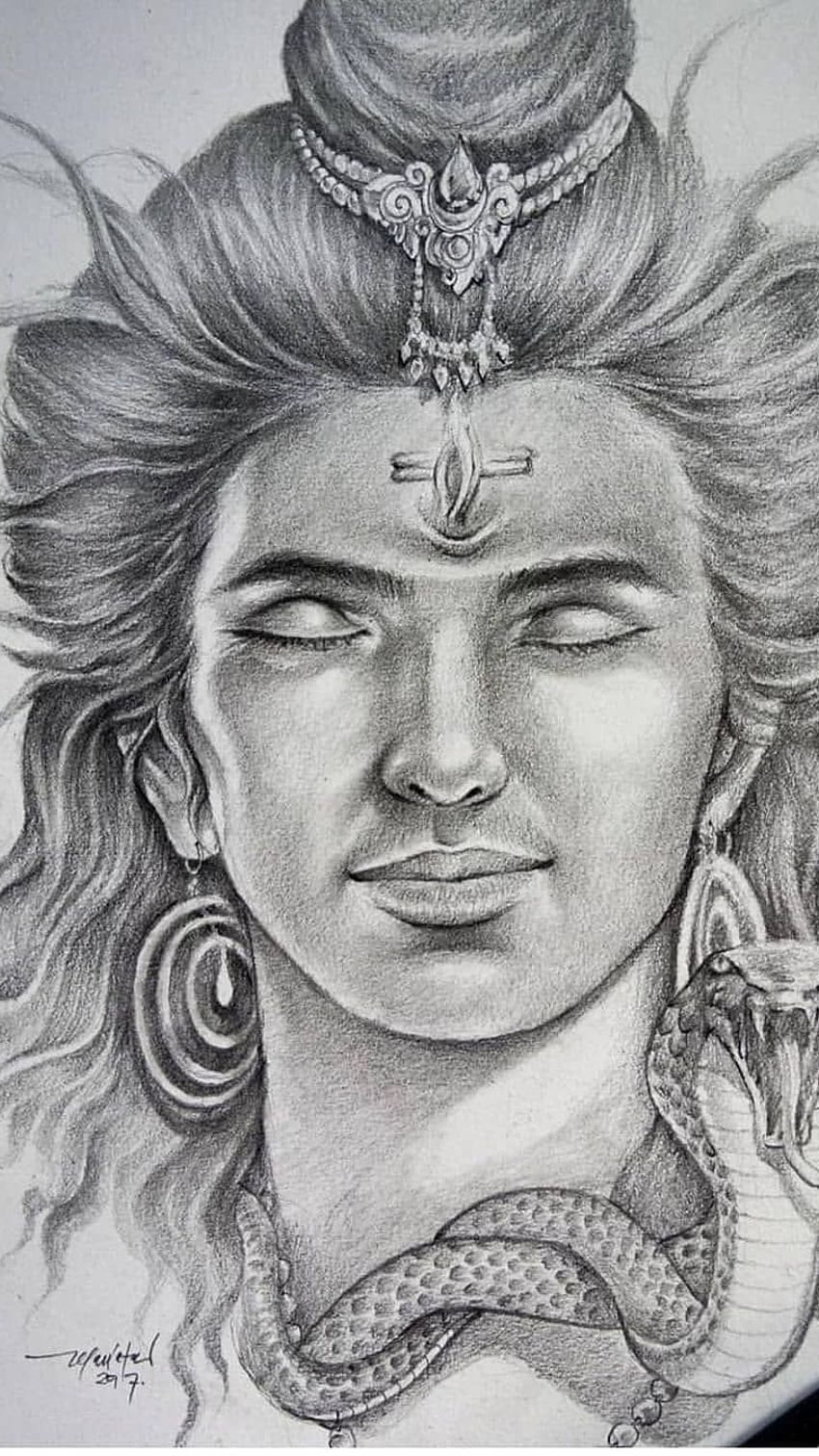 How to draw a realistic pencil sketch of Cute Little Shiva using easy  pencil shading technique