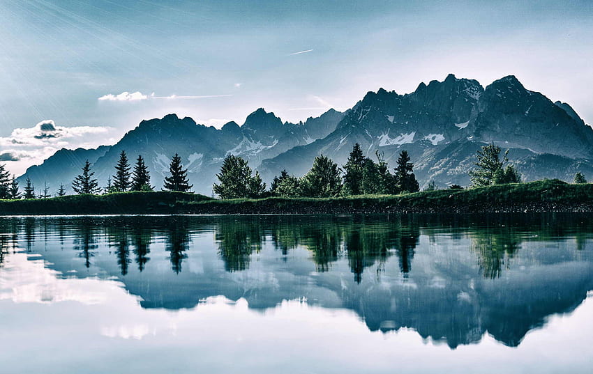 Montain reflected in lake Wallpaper 8k HD ID:3932