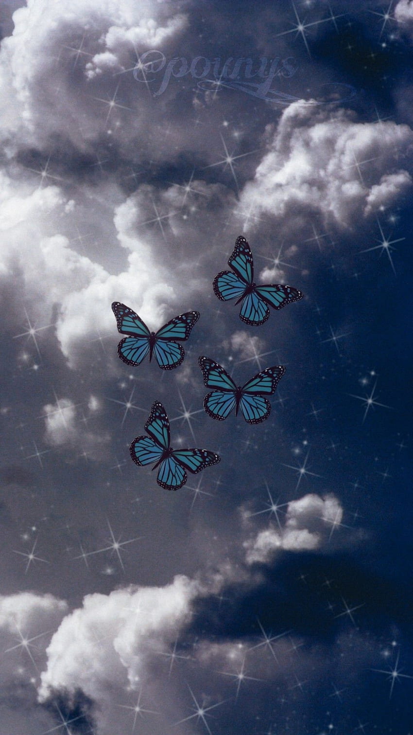 ܨ Butterfly Blue . Butterfly , Blue butterfly , Mood, Crying Cloud HD