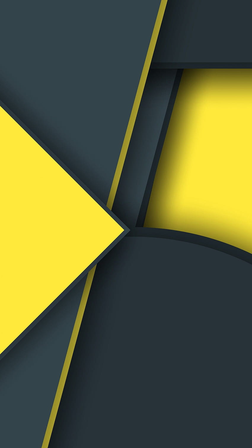 Material Design, Stock, Yellow, Shapes, Material, , Abstract,. for iPhone, Android, Mobile and HD phone wallpaper