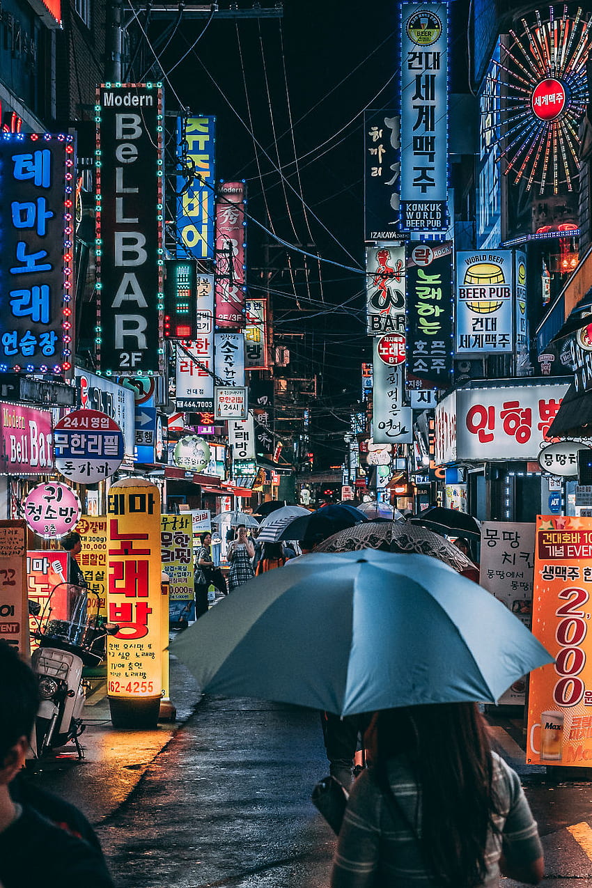 Przeprowadziłem się do Seulu ze Stanów Zjednoczonych 3 lata temu i zakochałem się w tym mieście (30 zdjęć). Podróże po Korei Południowej, wykresy po Korei Południowej, podróże po Korei Południowej, Myeongdong Tapeta na telefon HD