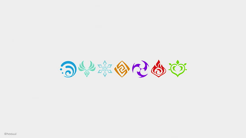 Gif елементи на логото на Genshin Impact HD тапет