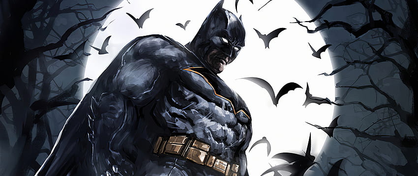 Percaya diri dan berani, superhero, batman , , Dual Wide, Widescreen, Batman 2560 X 1080 Wallpaper HD