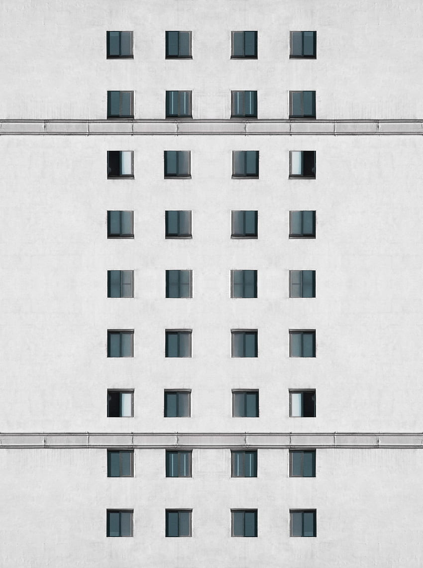 ventanas, arquitectura, edificio, minimalismo, pared, fachada fondo de pantalla del teléfono