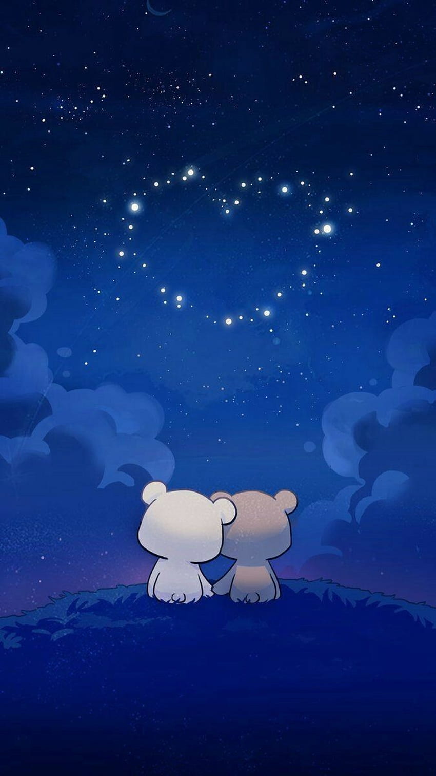 Kawaii. Dibujos lindos de osos, Kawaii, Dibujos lindos, Noche linda fondo de pantalla del teléfono