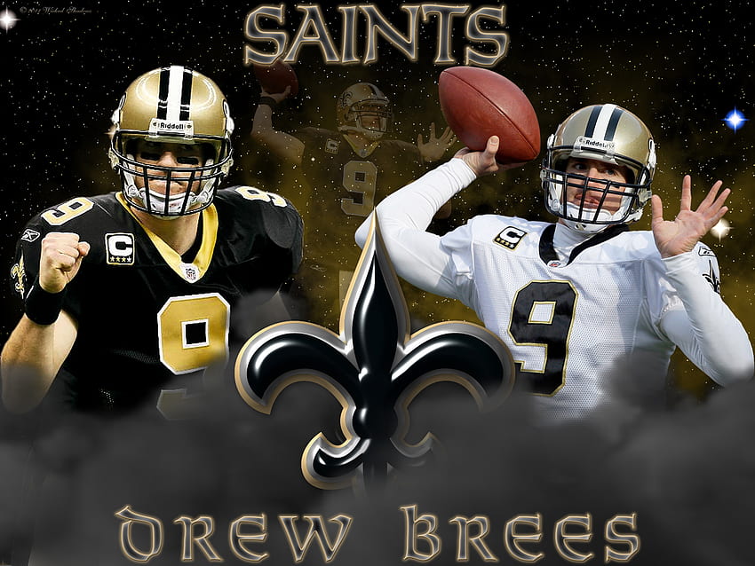 Par Wicked Shadows : Drew Brees Saints de la Nouvelle-Orléans, Saints de la NFL Fond d'écran HD