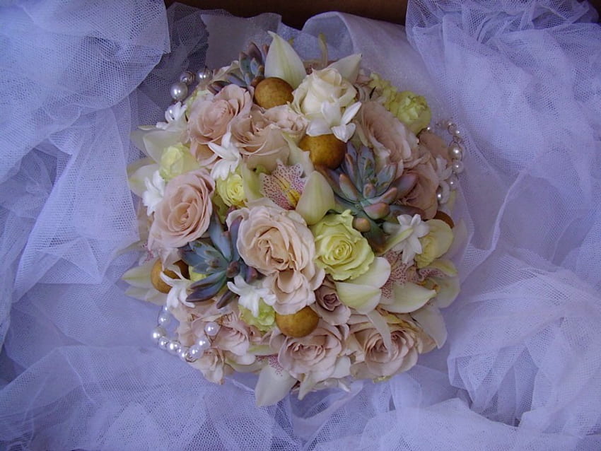 Flower Bouquet, bouquet, wedding, arrangement, flower HD wallpaper