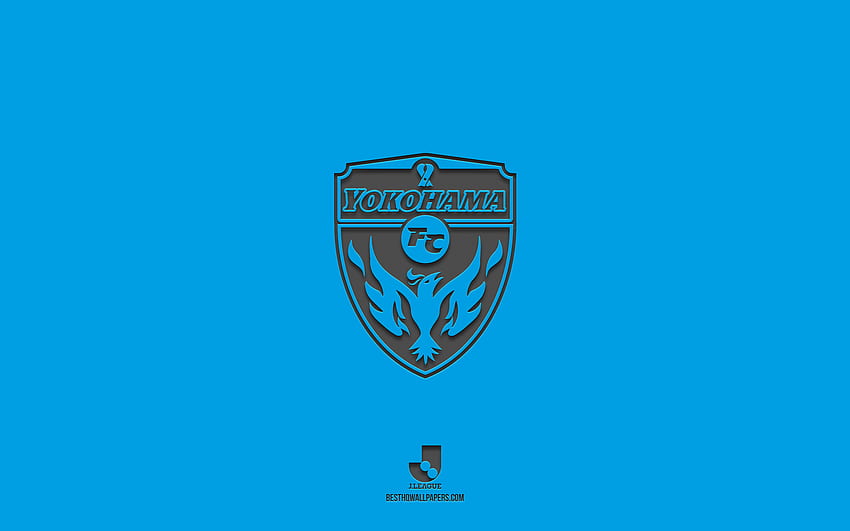 Yokohama FC, blue background, Japanese football team, Yokohama FCemblem, J1  League, Japan, football, Yokohama FC logo HD wallpaper | Pxfuel