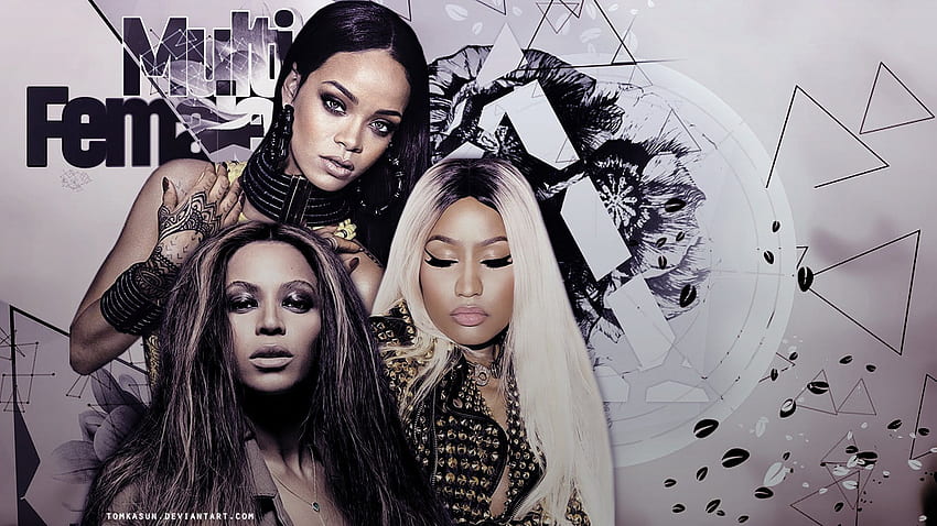Beyoncé ϟ Rihanna ϟ Nicki Minaj, Beyoncé y Nicki Minaj fondo de pantalla
