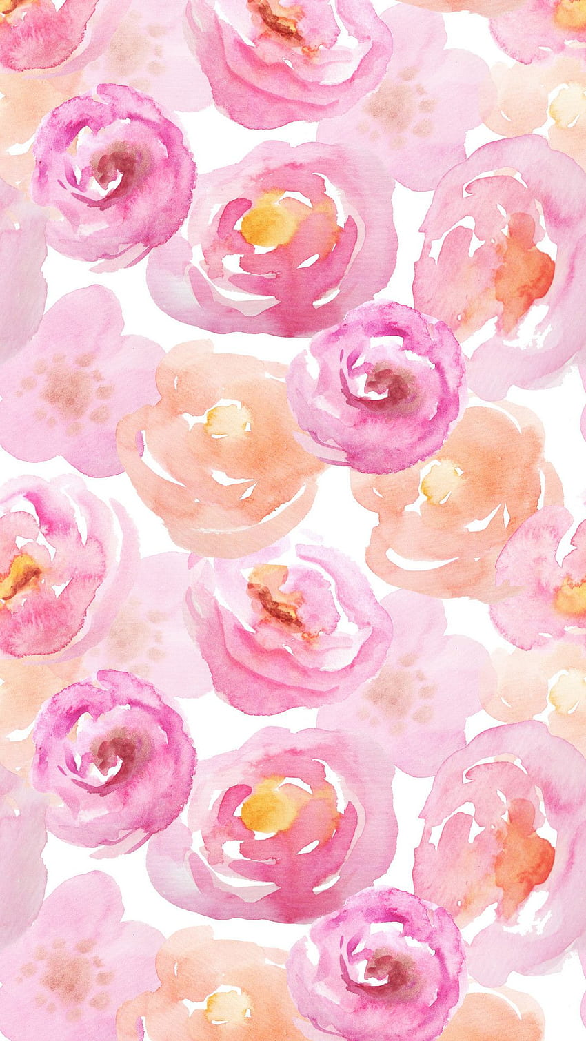 Watercolor Flowers , Pink Watercolor Flowers HD phone wallpaper