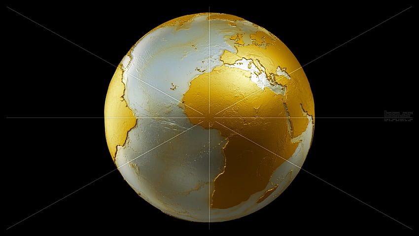 Preview earth, globe, planet, gold HD wallpaper