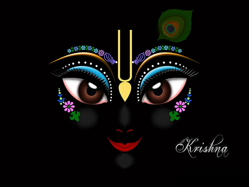 negro 2 - Krishna - & , Lord Krishna PC fondo de pantalla