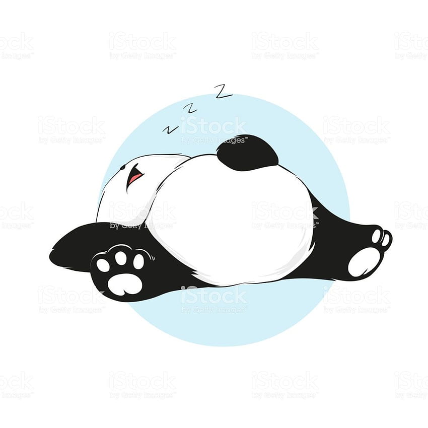 Cartoon schlafender Pandabär, schläfrig süß HD-Handy-Hintergrundbild