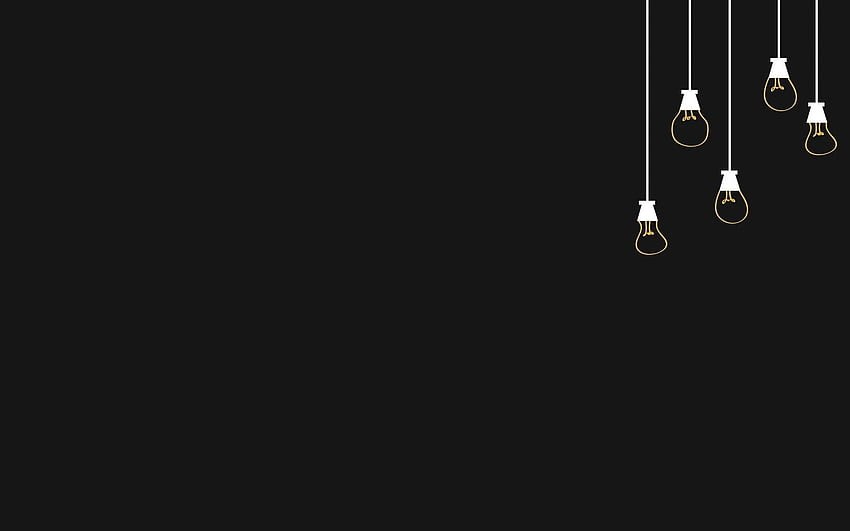 Schwarze Glühbirnen minimalistisch, Licht, Glühbirnen HD-Hintergrundbild