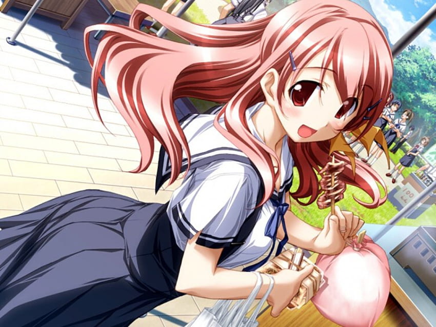 Matsuri, Anime-Mädchen, Pink, Anime, Festival HD-Hintergrundbild