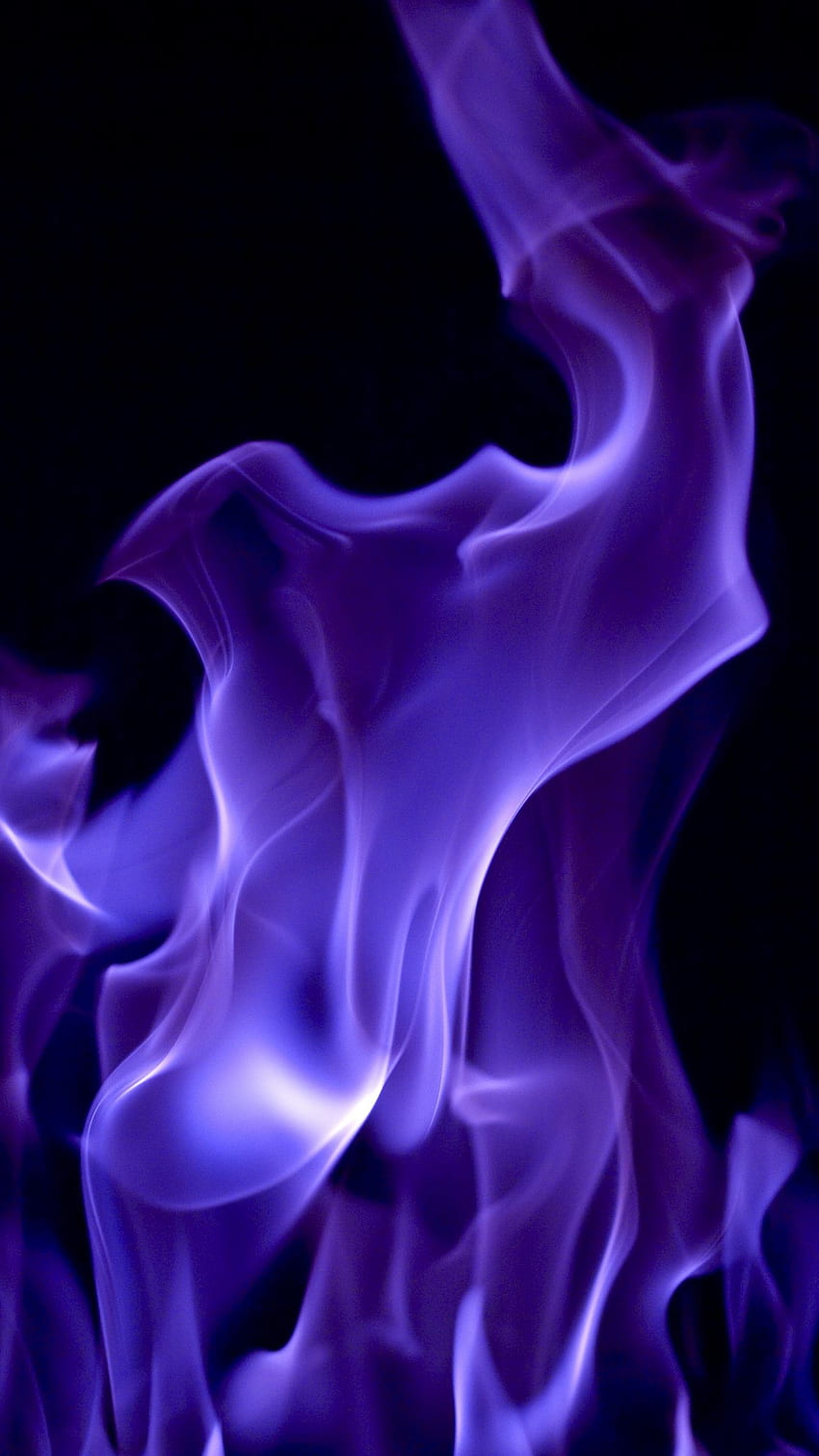 smoke, fire, color, purple iphone 8+, Purple Flames HD phone wallpaper